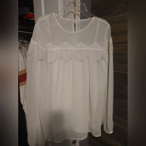 White sheer top